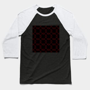 Red Lines Pattern Baseball T-Shirt